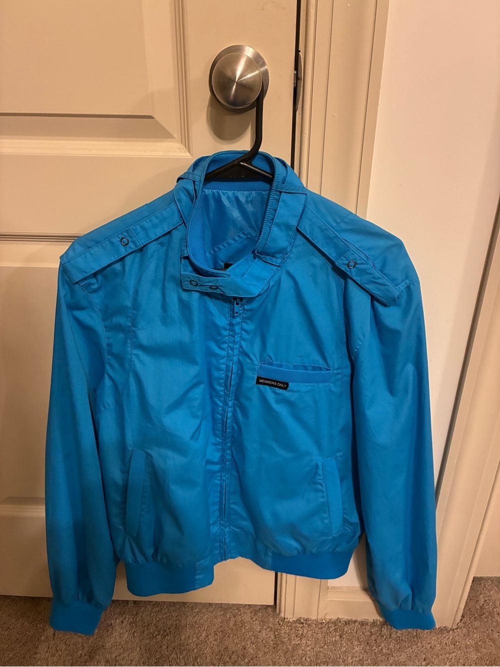 Members Only Bright Blue Bomber Jacket